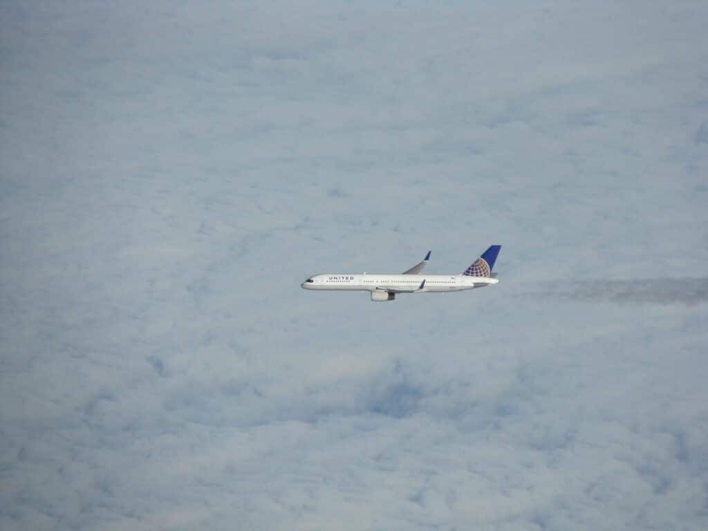 Vliegtuig vanuit de lucht