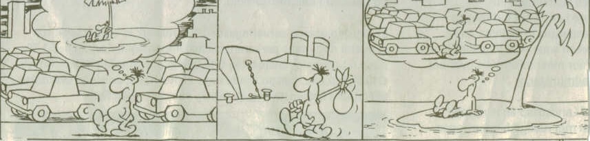 Comic strip illustrating the 'grass is always greener' syndrome — chasing the next thing, sure it'll finally be enough.